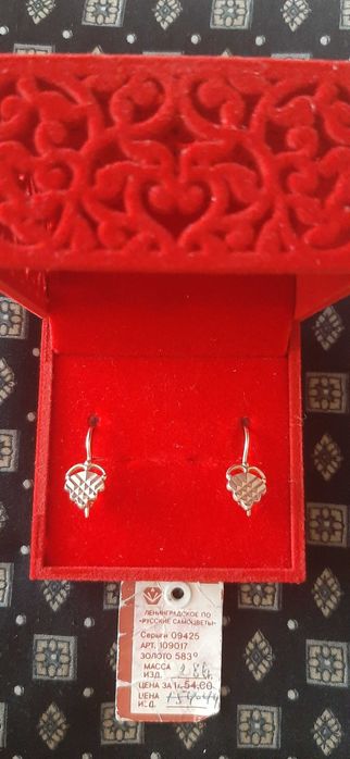 серьги. советское золото