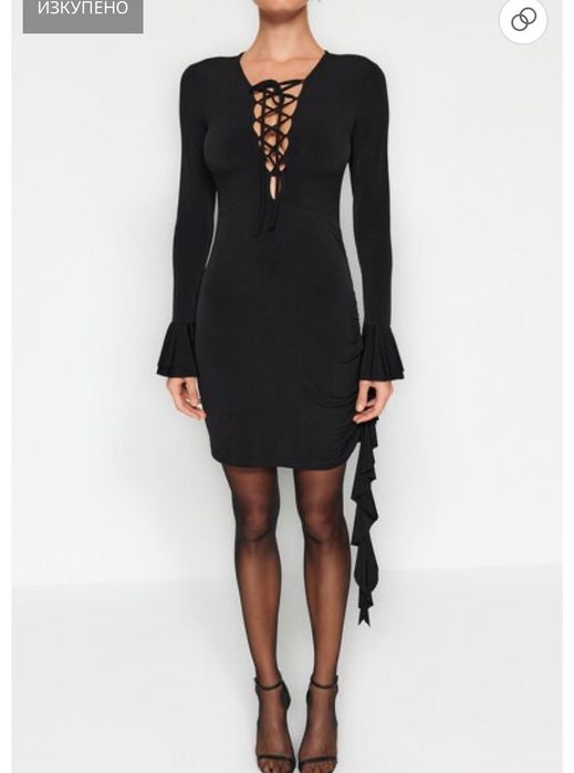 Рокля с набирания Trendyol