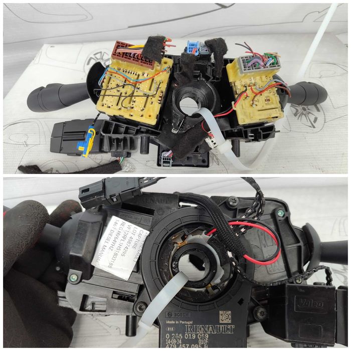 Ansamblu manete comenzi volan + spiră Renault Captur 479457095R 2014 / [2013-2020] / (5B3)