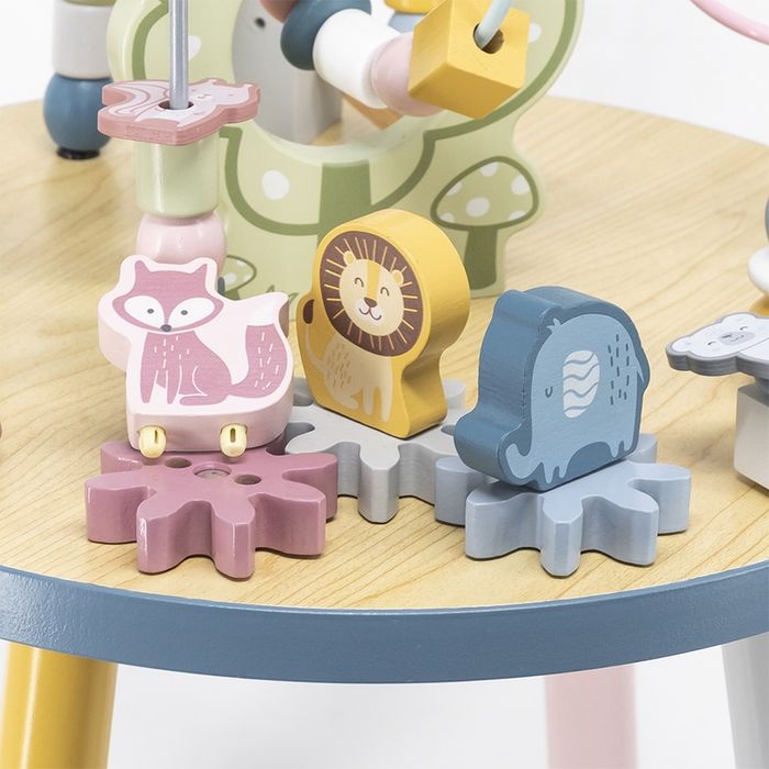 дървена маса за игра c активности polar b viga toys