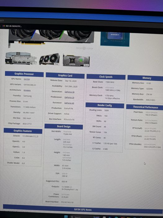 Nvidia MSI RTX 3070 suprimX aproape noua