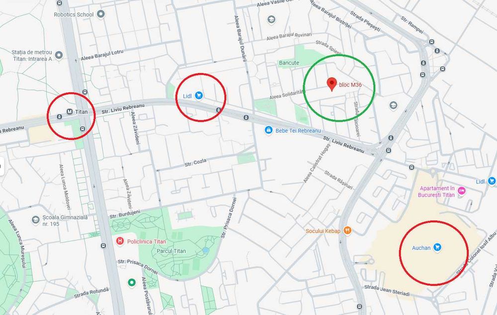 Apartament 2 camere de inchiriat Titan/Liviu Rebreanu - 10 minute metrou Titan/Auchan Titan