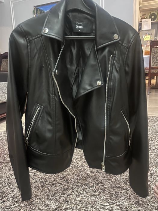 кожаный пиджак женский