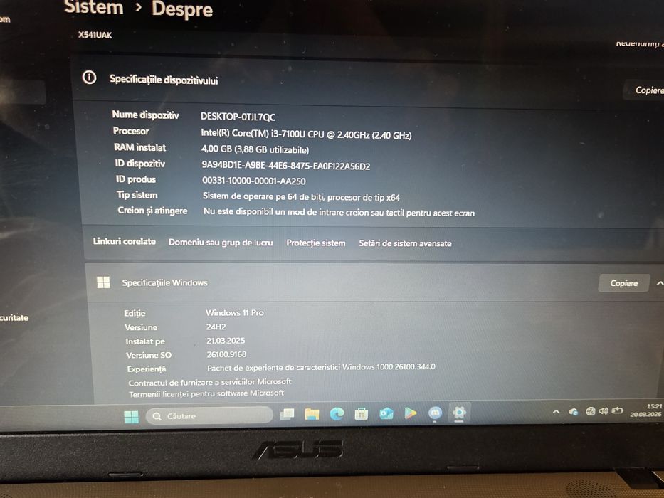 Vand Laptop ASUS