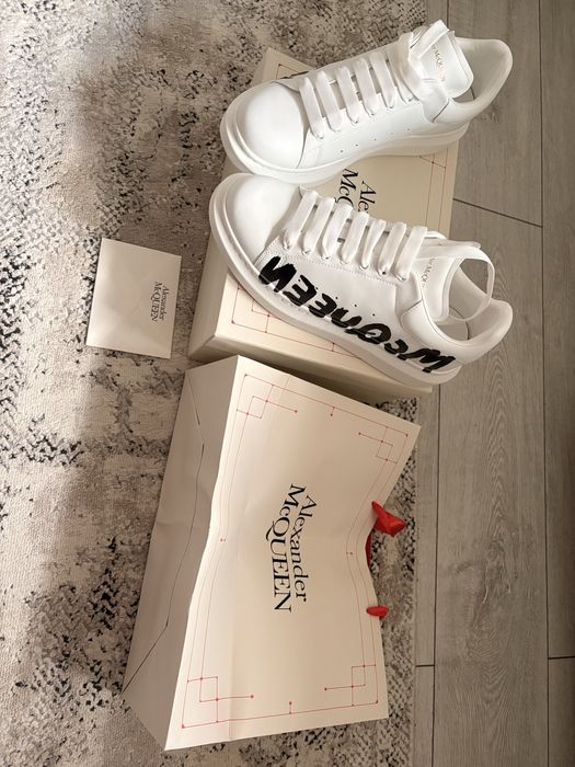 Alexander McQueen Graffiti White Black marimea 42