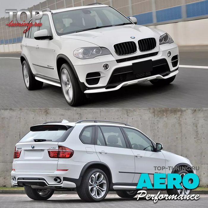 Губа диффузор BMW X5 E70 LCI рестайлинг