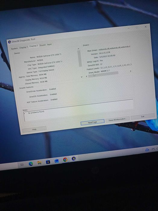 Laptop HP Pavilion Gaming 15-cx007nq, i7-8750, 8gb ram, GTX1050ti, 1tb