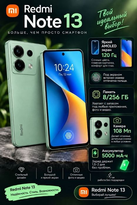 Продаю надёжный смартфон Xiaomi Redmi Note 13 4G в топовой модификации