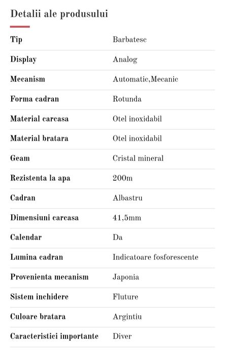 Vând ceas Orient Mako 2,automatic
