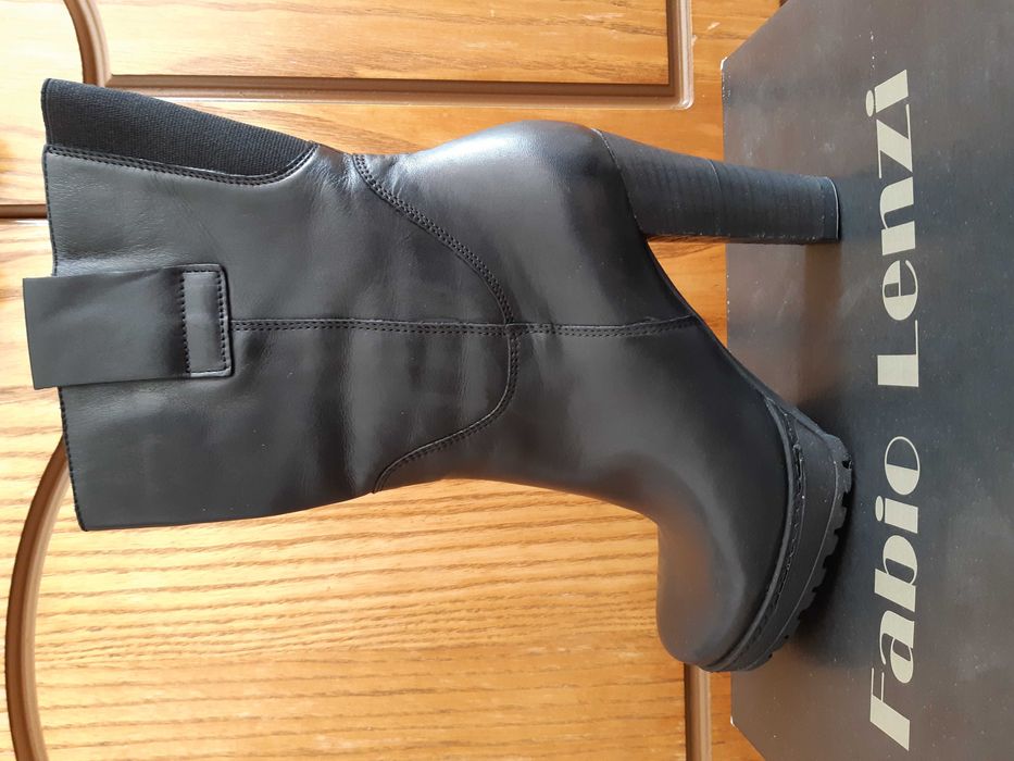 Botine Fabio Lenzi, noi, mar. 36, piele