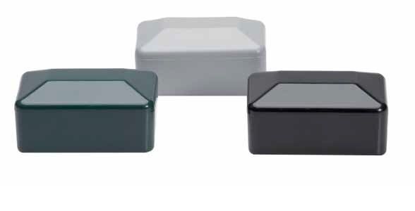 Capace pvc pentru stalpi de gard metalic dim. 60x40, gri antracit