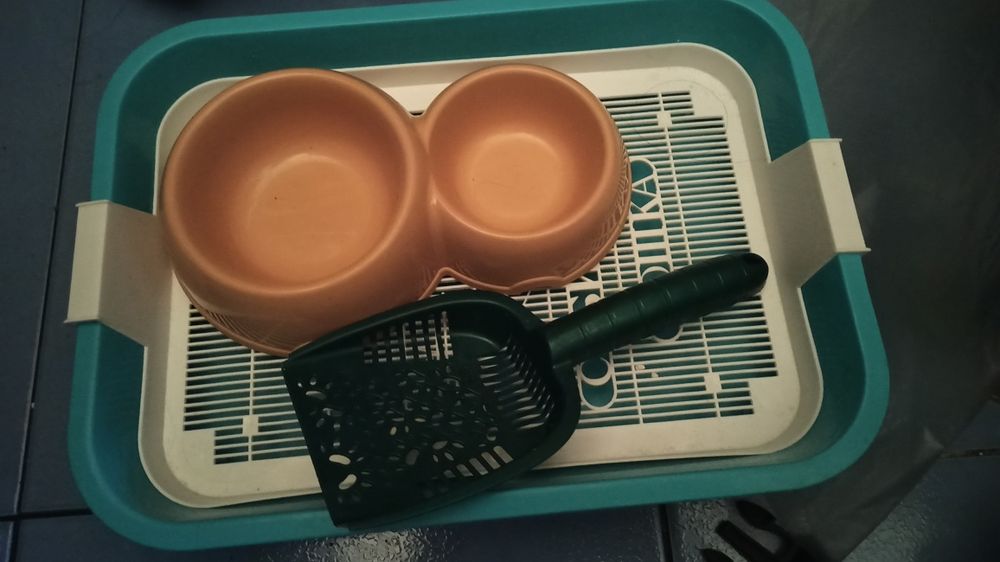 Туалет для кошек миска лопатка