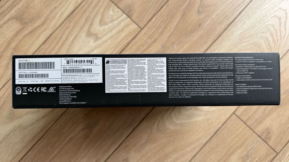 Router Wireless AX1500 Wi-Fi 6 - NOU, Sigilat - DIR-X1560