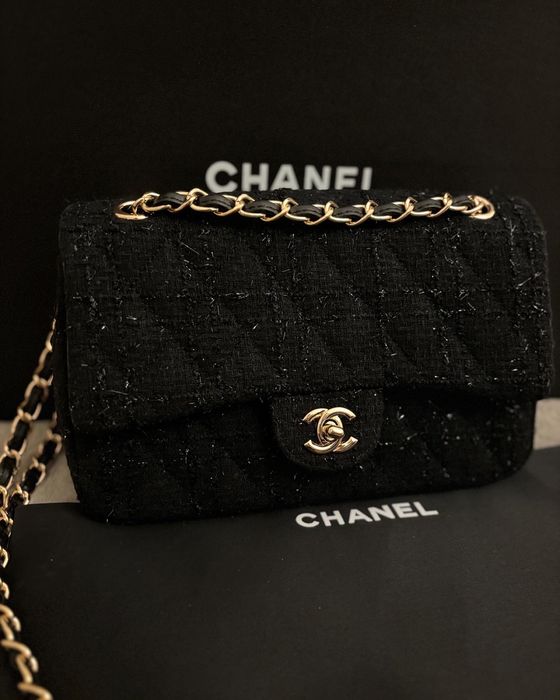 Geantă/Poșeta Chanel Tweed Classic 23x17x7cm