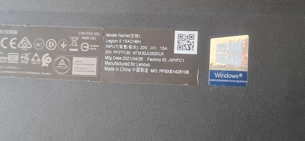 Геймърски лаптоп legion 5 / rtx 3060 / 144hz