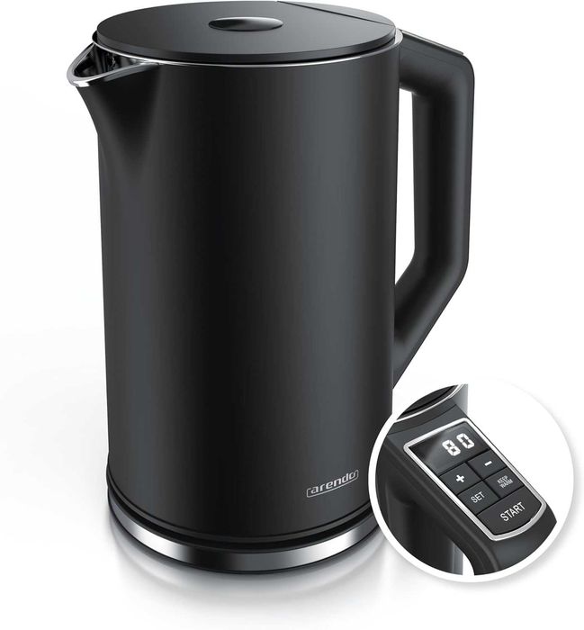 Fierbător apă Arendo Elegant inox, reglaj temperatură, 1.5L 2200W, NOU