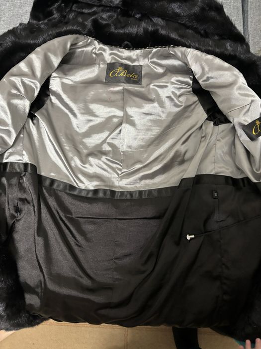 Норковая черная шуба