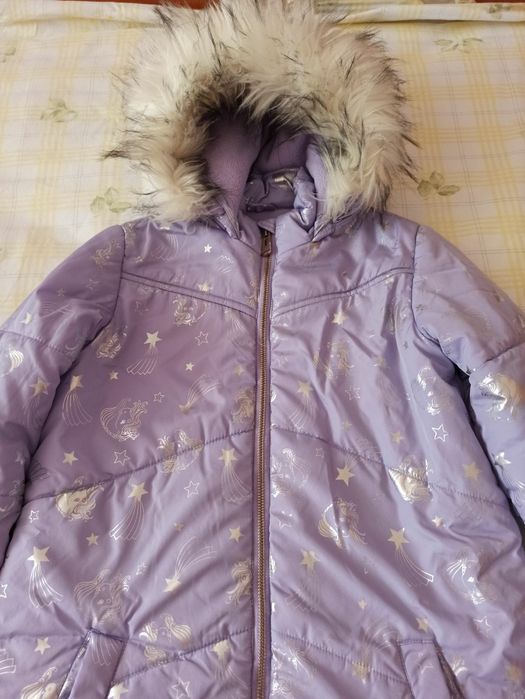 Топла зимна детска шуба с шапка