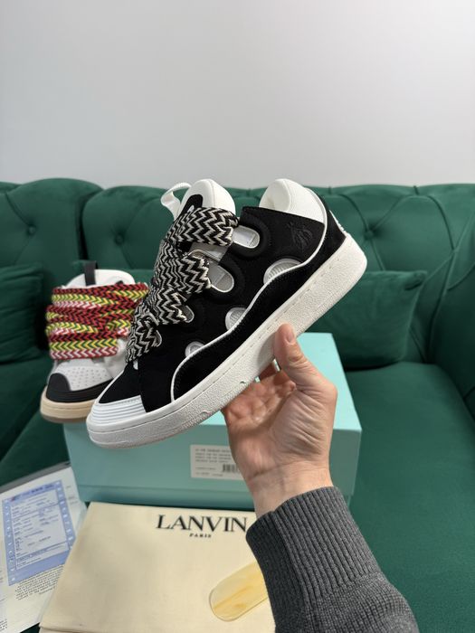 Adidasi Lanvin Curb Lace-Up piele naturala Full Box colectie noua