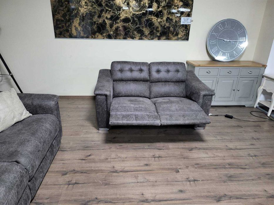 Кафяв комплект дивани от плат четворка и двойка La-z-boy