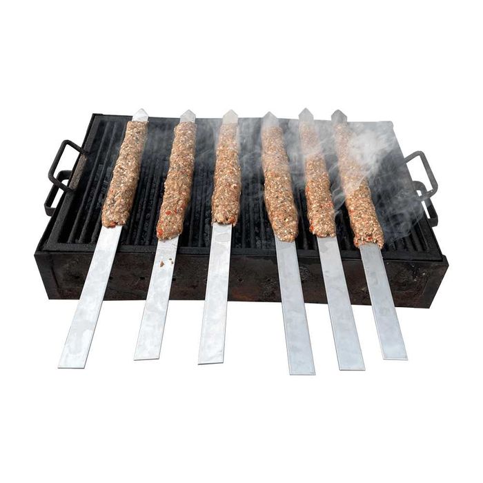 Set tepuse de gratar din inox, 10 bucati, 600x20x3mm