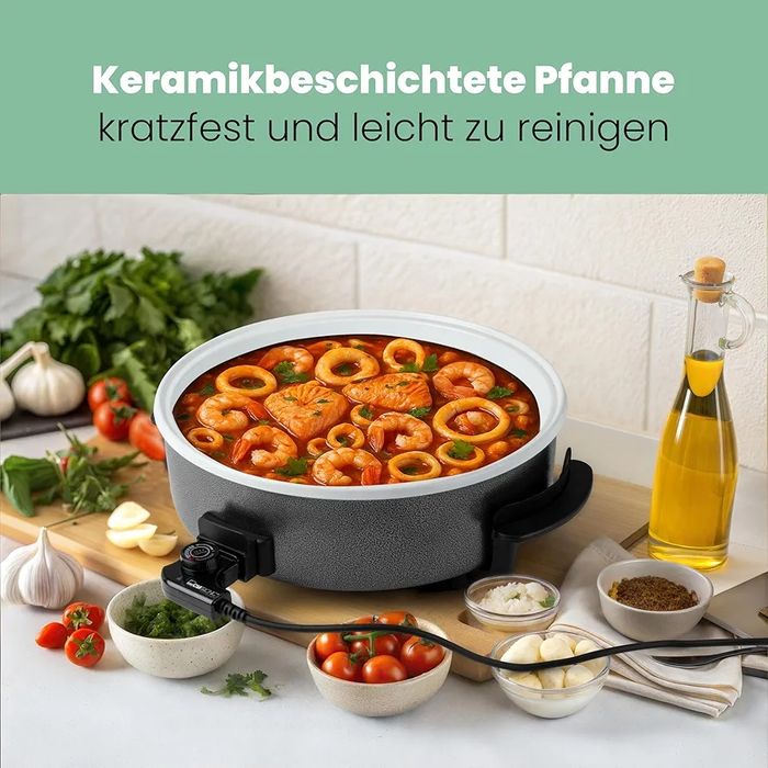 Нов електрически парти тиган парти Clatronic XXL PP 3570 C., 42 см