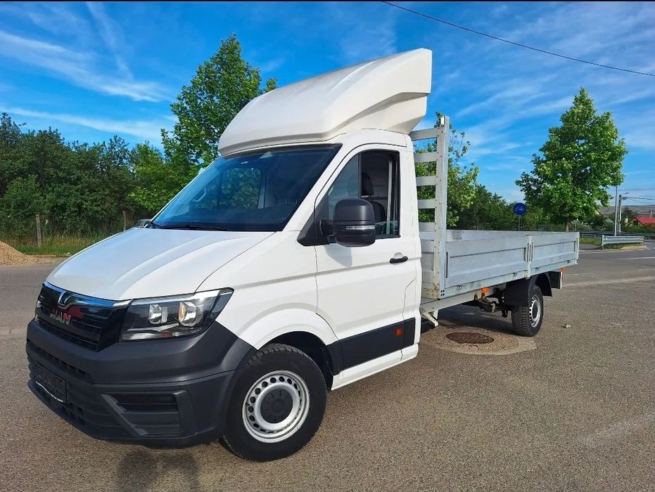 MAN TGE / Vw Crafter 2.0 TDI MAXI 2020 Platforma/ Carosata cu obloane aluminiu Clima AC Vw Crafter 2.0 TDI MAXI 2020 Clima Platforma carosata cu obloane