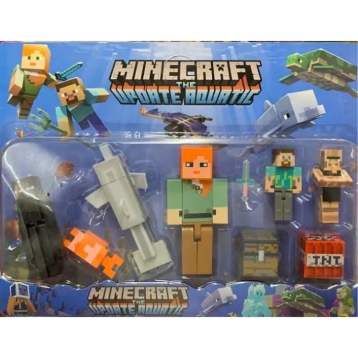 Комплект фигурки Майнкрафт Minecraft Update Aquatic 1