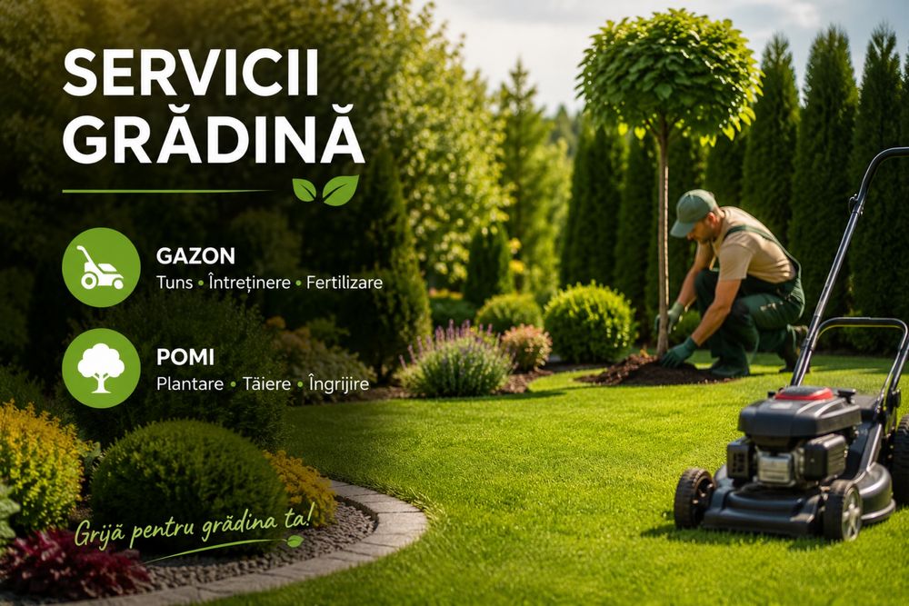 Tuns gazon, toaletare spatii verzi