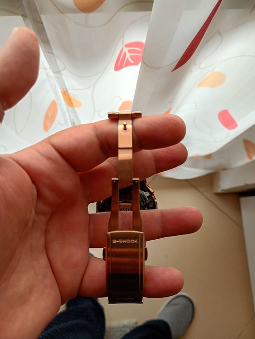 Casio G Schock Square Metal Rose Gold