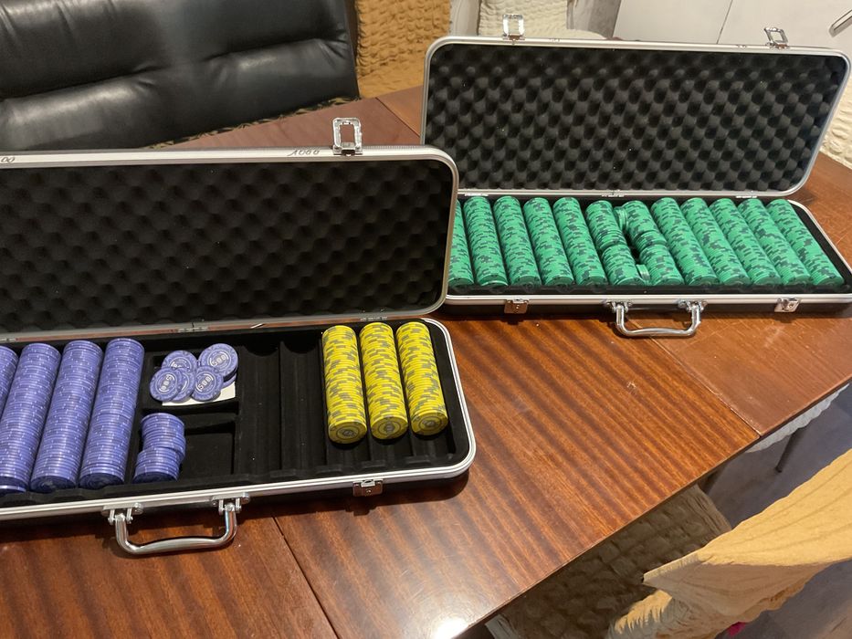 Професионални покер чипове R.B. Poker + алуминиеви куфари
