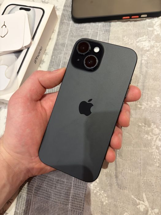 Iphone 15 Full Box 128 gb Black cu folie de sticla + husa