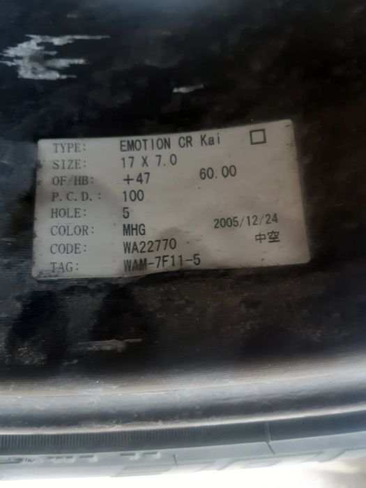 Диски Subaru R17