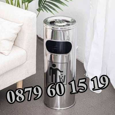 Външен иноксов пепелник, пепелник с кошче, височина 60 см / 3 размера/