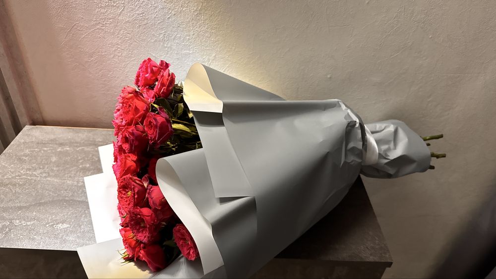 Свежие цветы объемный букет