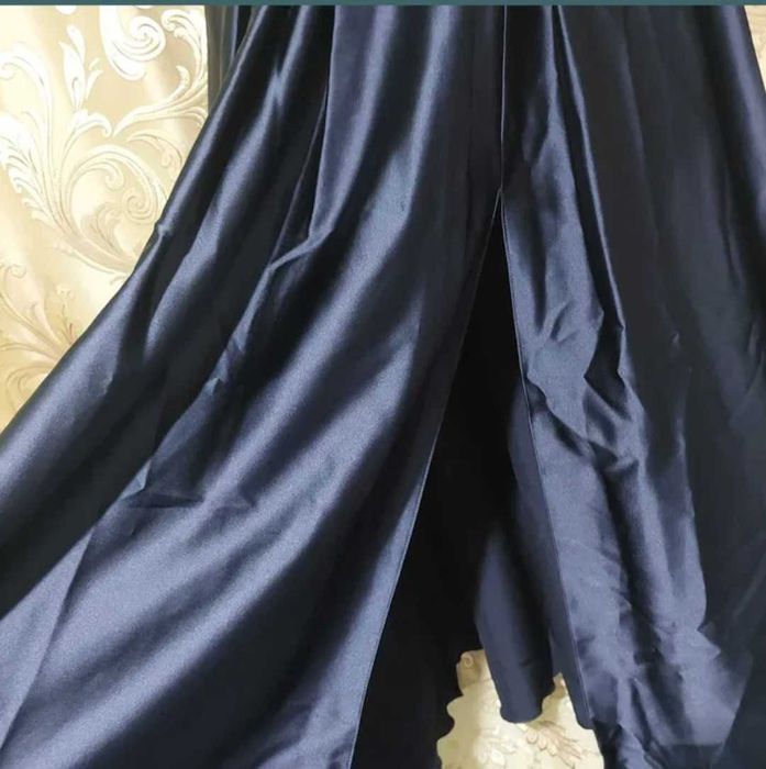 Rochie ocazii satin cu pietre  paiete si margele