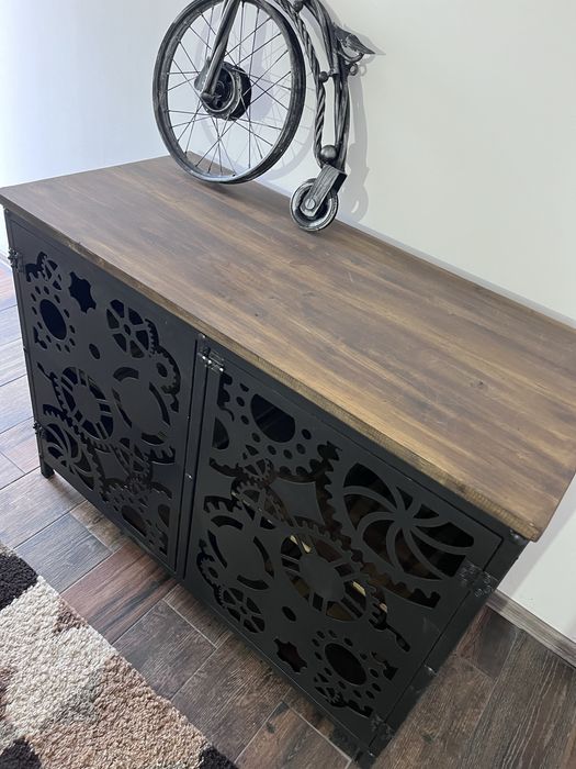 Comoda fier si lemn natural-“, stil industrial -1500 lei