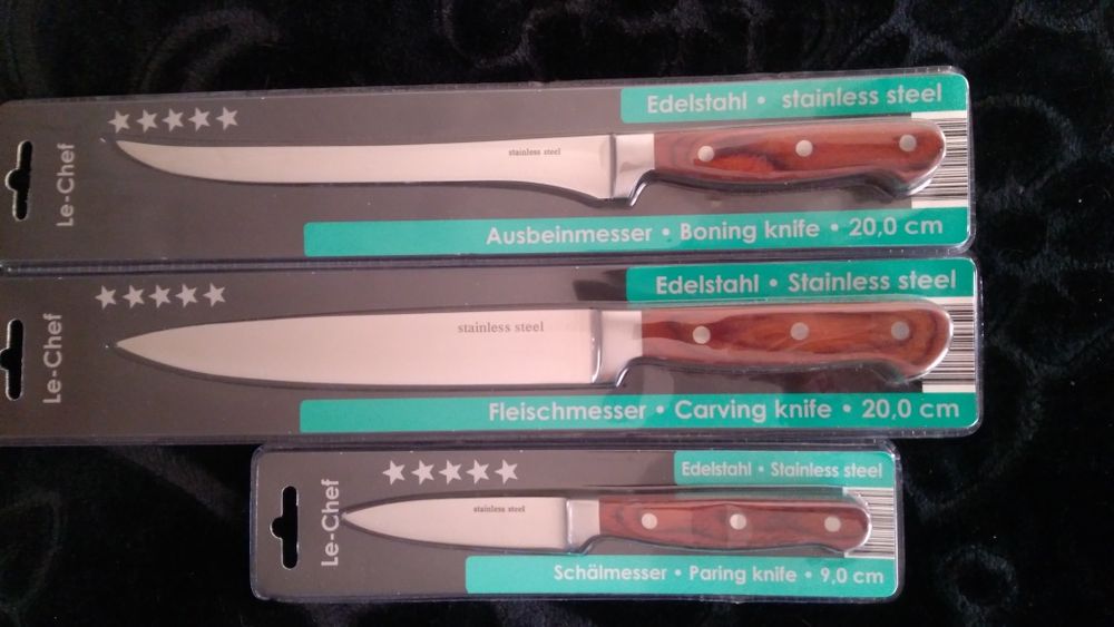 Продавам три броя чисто нови готварски ножове!