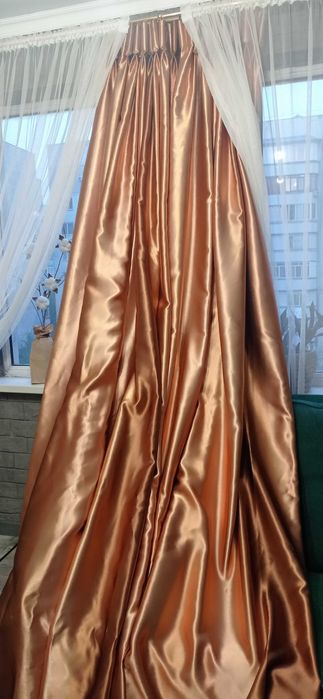 Шторы блэкаут «Бронзовый металлик»