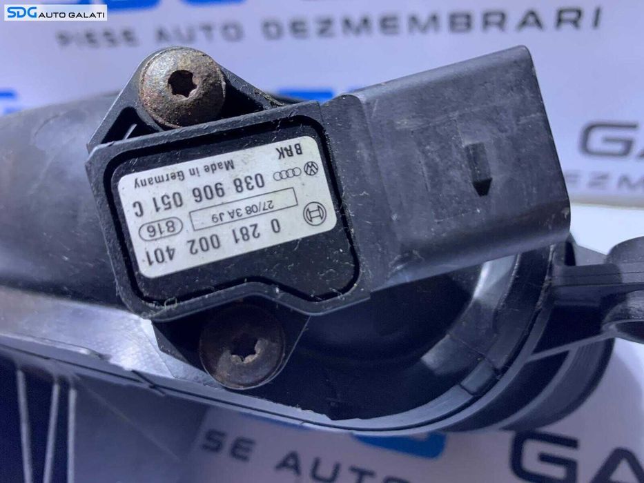 Conducta Tub cu Senzor Presiune Aer Radiator Intercooler Audi A5 1.8 TFSI CABD CDHB 2008 - 2011 Cod 8K0145673L 8K0145673AE 8K0145673AK 8K0145673AP 8K0145673BB 038906051C 0281002401