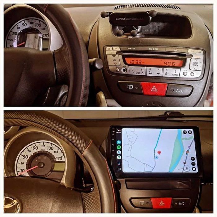 9 инчова мултимедия за Peugeot 107 / Toyota Aygo / Citroen C1 2005-2014 + Подарък камера