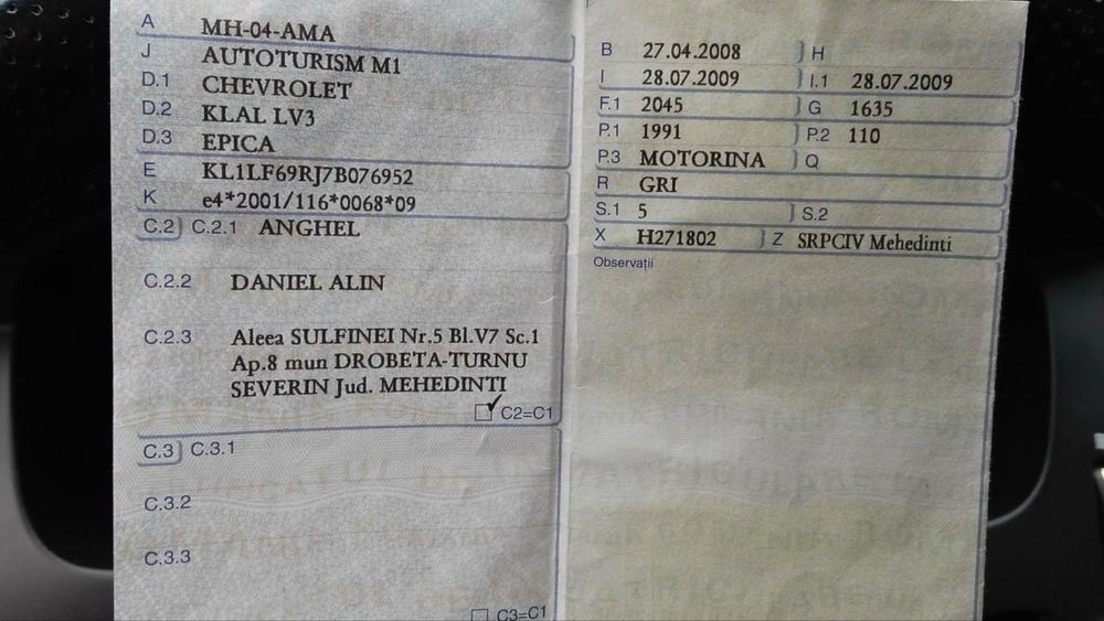 Auto chevrolet epica