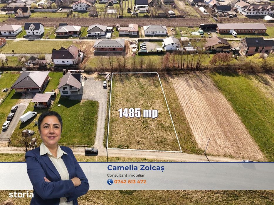 Teren intravilan Catalina, str.Nufărului, 1485 mp, deschidere 26 m