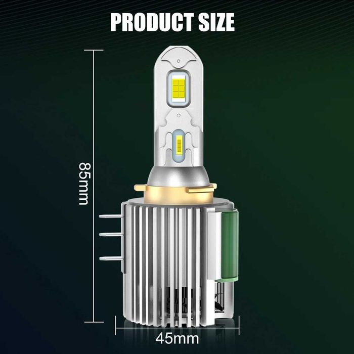 Set Becuri Led H15 DRL/Faza Lunga CanBus 30000 Lumeni 200W/Set 6000k