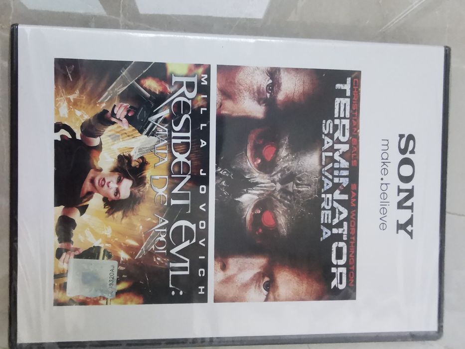 Filme 100  colectie DVD Terminator Salvation Mumia Resident Evil