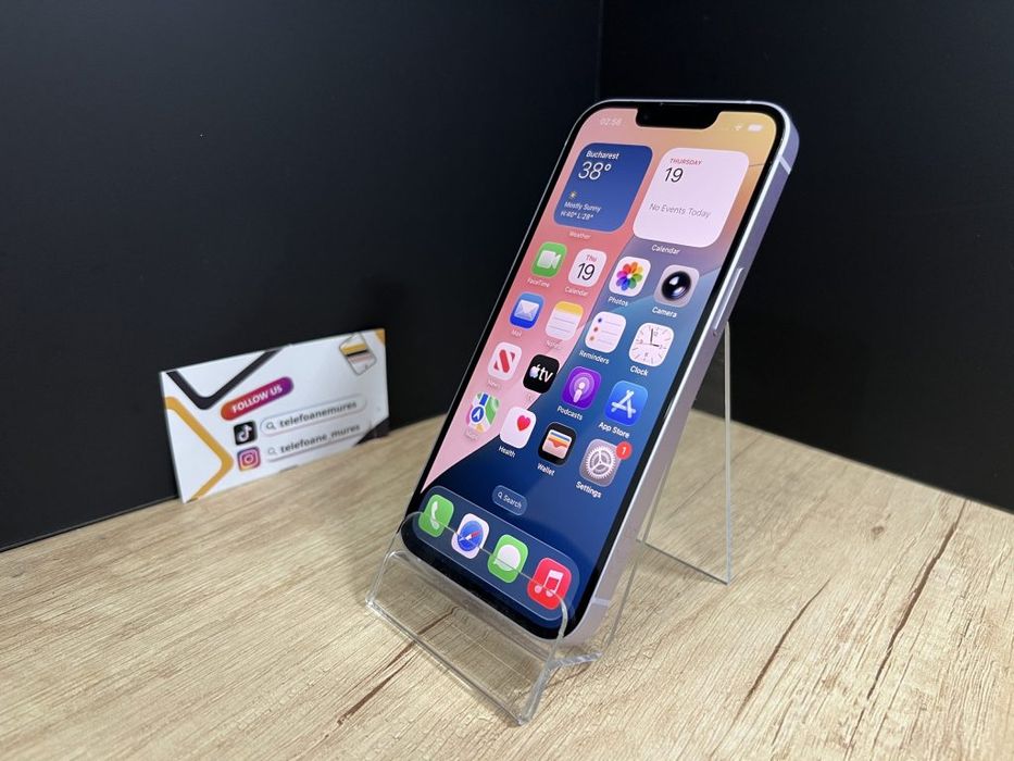 Iphone 14 128Gb Purple Second-Hand Foarte Bun 3 ani garanție, Telefoan