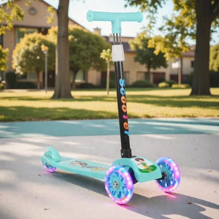 Trotineta pliabila cu lumini