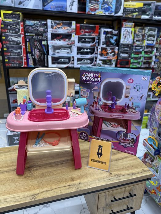 Детский туалетный столик с аксессуарами, новый набор 2-4 лет