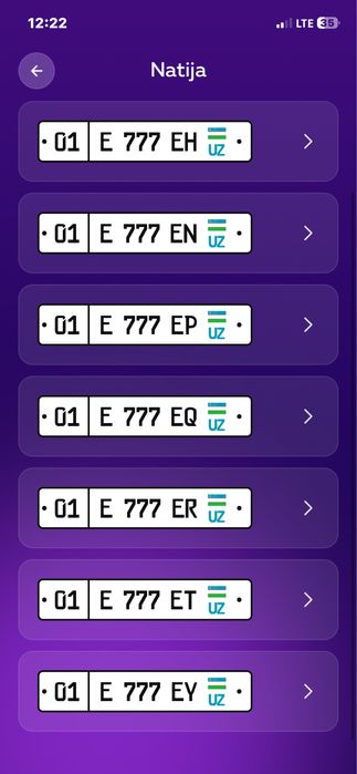 Avtoraqam xizmati auksion nomer olib beramiz sugurta tonirovkayam bor