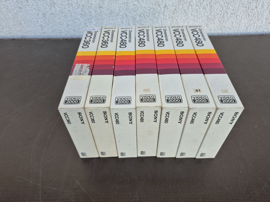 Vând 7 casete video 2000 VCC Sony 3hx2,4hx2,360,480 minute made in Germany